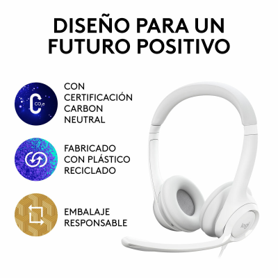 Auricolari Logitech H390 Bianco