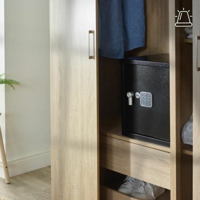 Cassaforte con Serratura Elettronica Yale Nero 40 L 39 x 35 x 36 cm Acciaio inossidabile