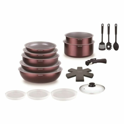 Batteria da Cucina Arthur Martin AM2503 Rosso Granato