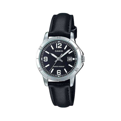 Orologio Donna Casio LADY DATE, LEATHER - BLACK (Ø 35 mm)
