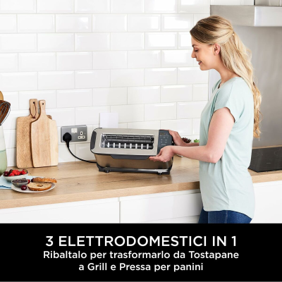 Tostapane NINJA Argentato 1200 W 3 in 1