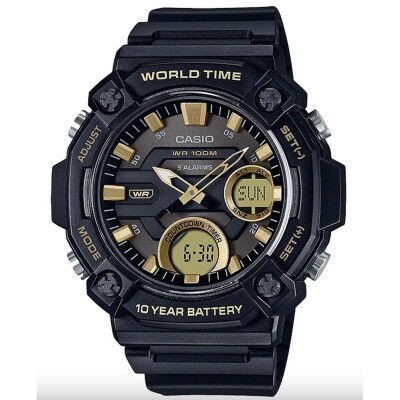 Men's Watch Casio OVERSIZE 10 YEAR BATTERY Black (Ø 52 mm)
