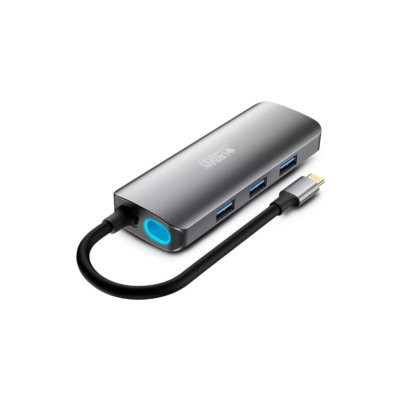 Hub USB-C Urban Factory MHC55UF Grigio