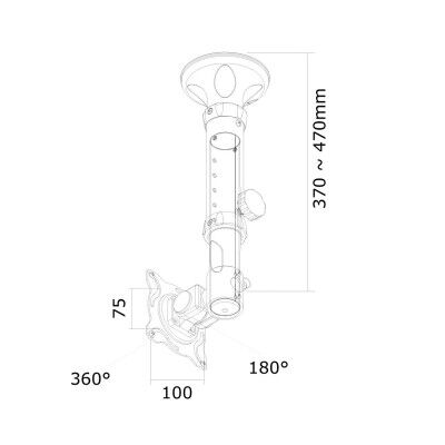 Supporto TV Neomounts FPMA-C025SILVER 10" 30" 12 kg