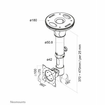 Supporto TV Neomounts FPMA-C025SILVER 10" 30" 12 kg