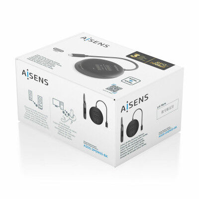 Charging base Aisens DOUBLE BAY Black 50 W