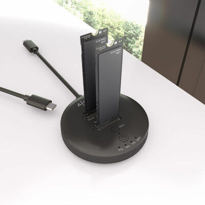 Charging base Aisens DOUBLE BAY Black 50 W