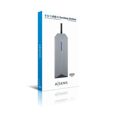 Hub USB Aisens ASUC-9P001-GR Grigio 100 W