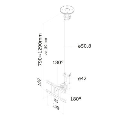 Supporto TV Neomounts FPMA-C100 10" 30" 12 kg