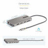 Hub USB Startech 154B-USBC-MULTIPORT Grigio 100 W