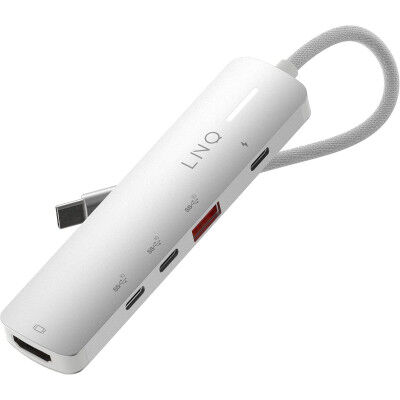 USB Hub Linq Byelements LQ49051 White Grey