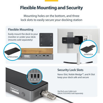 Hub USB Startech DK30C2DPEPRUE Grigio