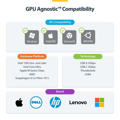 Hub USB Startech DK30C2DPEPRUE Grigio