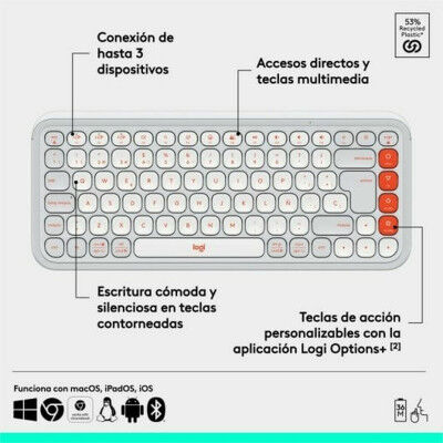 Tastiera Logitech 920-013069 Bianco