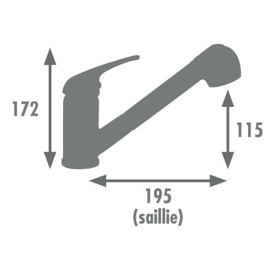 Rubinetto Monocomando Edouard Rousseau BAGO Nero