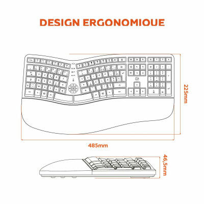 Tastiera Mobility Lab Azerty Francese Nero