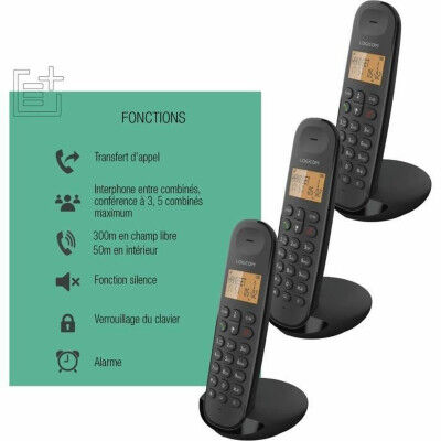 Telefono Senza Fili Logicom ILOA 350 TRIO Nero