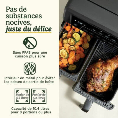 Friggitrice ad Aria Cuisinart AFD10XBLE Nero 2400 W 10,4 L