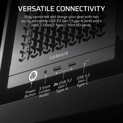 Case computer desktop ATX Corsair Nero