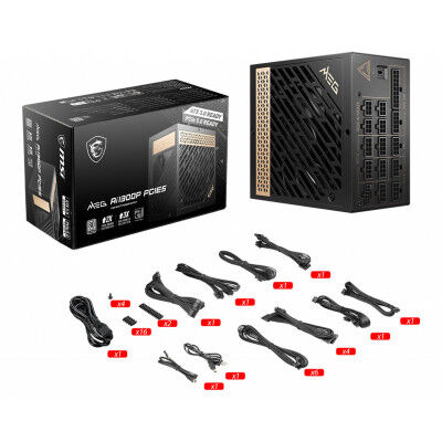 Fonte di Alimentazione MSI MEG AI1300P PCIE5 1300 W 130 W 80 Plus Gold