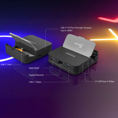 Hub USB j5create JCD624-N Nero Grigio