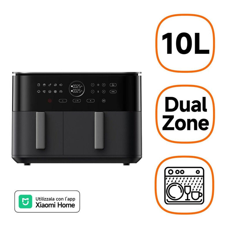 Friggitrice ad Aria Xiaomi DUAL ZONE AF 10L Nero 2700 W 10 L
