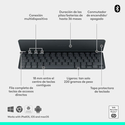 Tastiera Bluetooth Logitech 920-013010 Grafite
