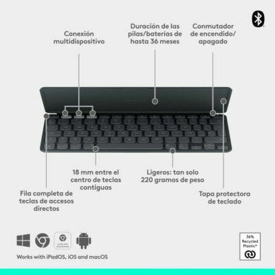 Tastiera Bluetooth Logitech 920-013010 Grafite