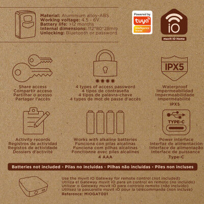 Safety Deposit Box for Keys Muvit SMKB2-BT Black