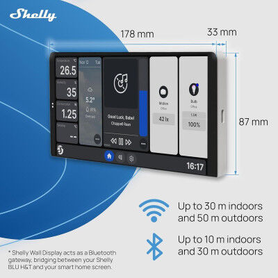 Pannello di controllo Shelly WALL DISPLAY X2(SL)+BLUHT(IVO)