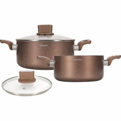 Casseruola con coperchio Arthur Martin Rosa 4,5 L 4 Pezzi