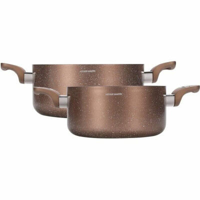 Casseruola con coperchio Arthur Martin Rosa 4,5 L 4 Pezzi