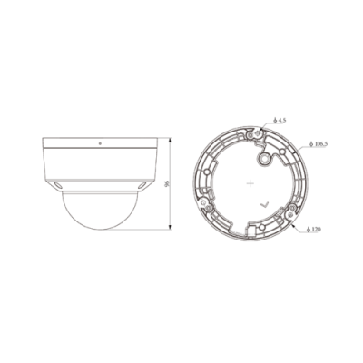 Tiandy Dome IP Camera 4MP Motorized with 30m IR, Perimeter mod. TC-C34KN Spec:I3/A/E/Y/2.8-12mm/V4.2