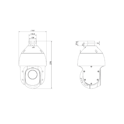 Tiandy Speed Dome IP Camera 5MP with 23x Zoom, 150m IR, Starlight, TURBO AI mod. TC-H354S Spec:23X/I/E/V3.1