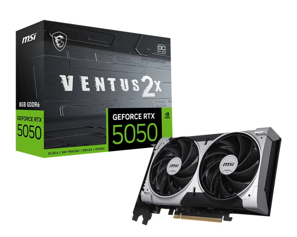 VGA MSI RTX 5050 8GB VENTUS 2X OC 8GB GDDR6 HDMI/3DP - immagine prodotto