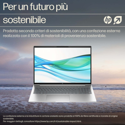 HP Notebook ProBook 460 G11 Intel Core Ultra 7 155U Display 40,6 cm (16") WUXGA 8 GB DDR5-SDRAM 512 GB SSD Wi-Fi 6E W11 Pro Silv