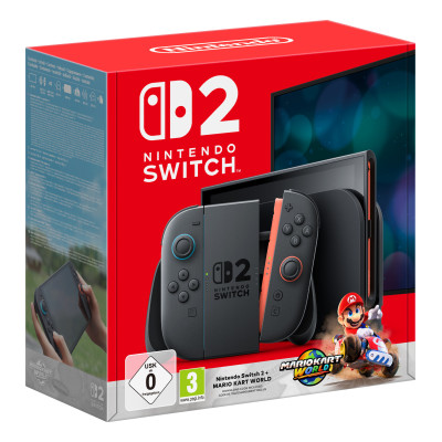 Nintendo Switch 2 + Mario Kart World Handheld Game Console 20.1 cm (7.9") 256 GB Touch Screen Wi-Fi Black