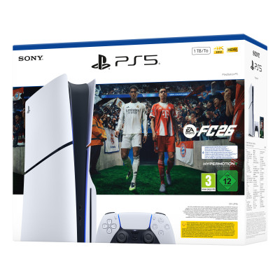 Sony PlayStation 5 Console EA Sports FC 26 Bundle 1 TB Wi-Fi Black, White