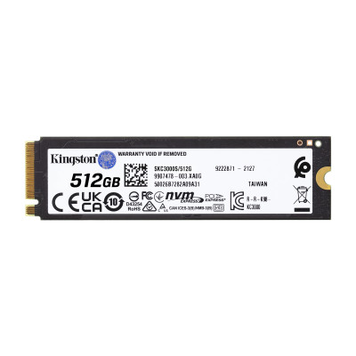 Kingston Technology 512G KC3000 SSD M.2 512GB 2280 NVME KC3000 PCIE 4.0 GEN4X4 R/W 7000/3900 MB/S