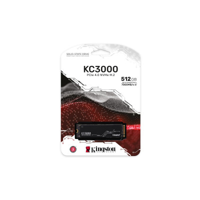 Kingston Technology 512G KC3000 SSD M.2 512GB 2280 NVME KC3000 PCIE 4.0 GEN4X4 R/W 7000/3900 MB/S