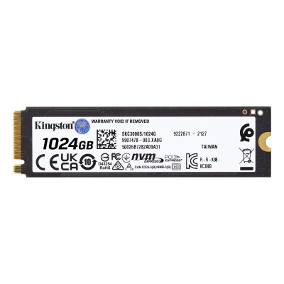 Kingston Technology 1024G KC3000 SSD M.2 1,24TB 2280 NVME PCIE 4.0 GEN4X4 R/W 7000/6000 MB/S