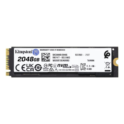 Kingston Technology 2048G KC3000 SSD M.2 2,48TB 2280 NVME PCIE 4.0 GEN4X4 R/W 7000/7000 MB/S