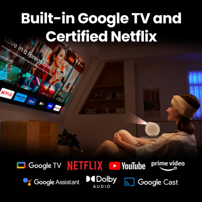 BenQ GV50 Standard Throw Projector, 500 ANSI Lumens, DLP, 1080p (1920x1080), White