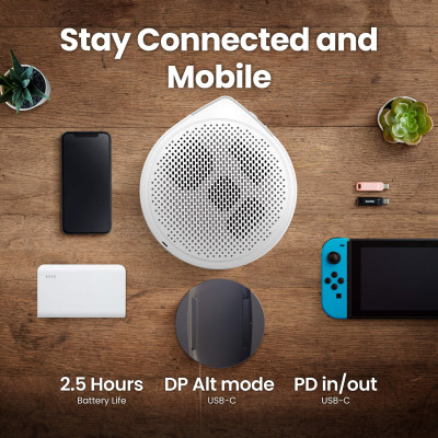 BenQ GV50 Standard Throw Projector, 500 ANSI Lumens, DLP, 1080p (1920x1080), White