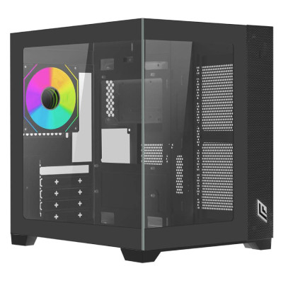 Noua Vision Mini ZK100 Micro ATX Case with Tempered Glass Color Black NOPSU