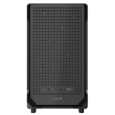 Noua Vision Fobia LK100 Case Mid Tower Micro ATX Senza Alimentatore PSU con Vetro Temperato Colore Nero