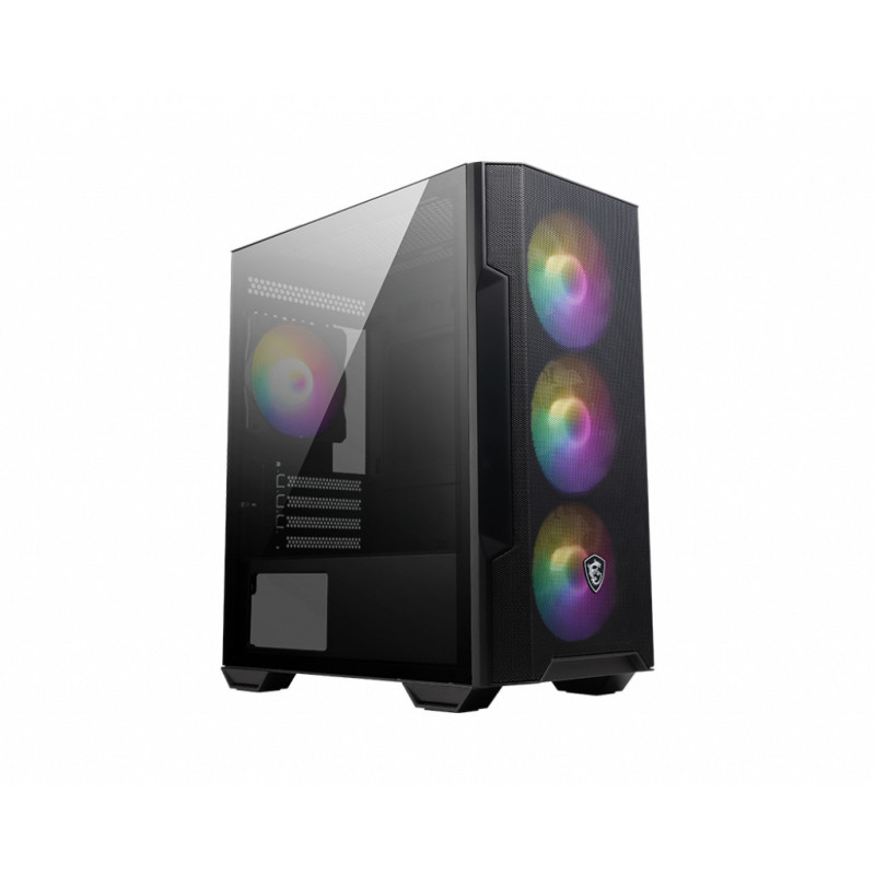 MSI MAG Forge M100R Case Midi Tower MATX/MINI-ITX Senza Alimentatore PSU Nero, Trasparente