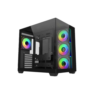 Cooler Master ELITE 681BK Miditower Case Without PSU with Tempered Glass Side Panel (ATX, mATX, mITX) Black