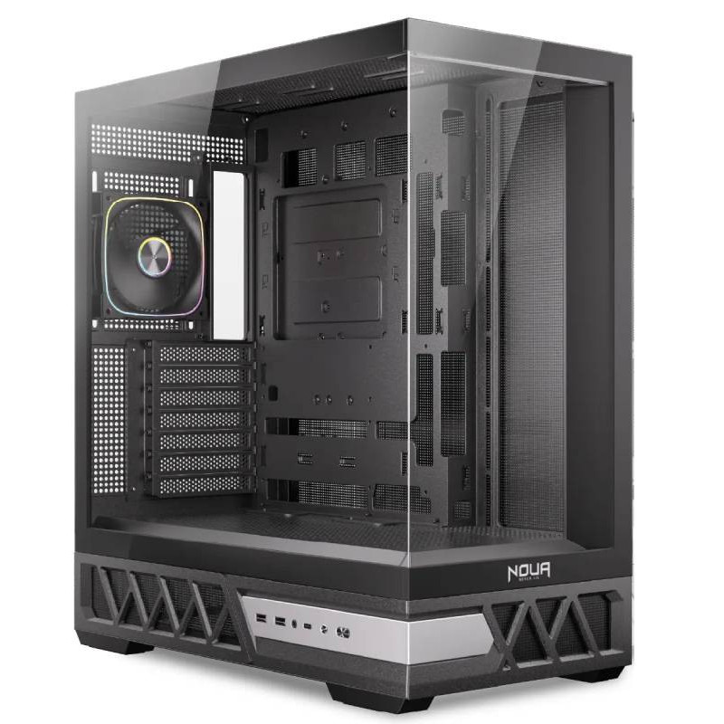 Noua Orizon MK100 Case Pc Gaming ATX Mid Tower Senza Alimentatore PSU con Vetro Temperato 1xFan ARGB 2xUSB3.0 1xUsb Type-C