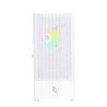 Noua Fobia L111 Case Micro Tower Senza Alimentatore PSU Bianco in Vetro Temperato con Frontale Meshato e Ventola ARGB 3xUSB3